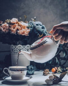 Pouring a cup of tea
